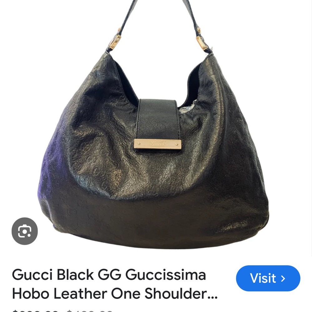 Gucci Guccissima One Shoulder Leather Hobo